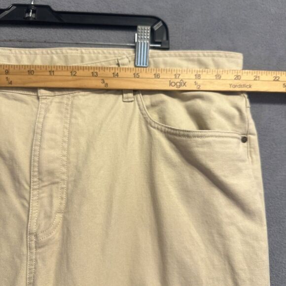 Genteal Billings Pants Classic Fit 5 Pocket Stretch Canvas Mens Size 42x32 Khaki - Picture 6 of 12